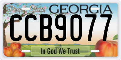 GA license plate CCB9077