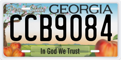 GA license plate CCB9084