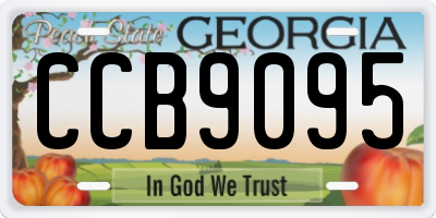 GA license plate CCB9095