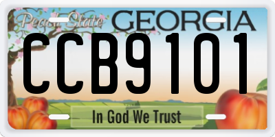 GA license plate CCB9101