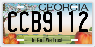 GA license plate CCB9112