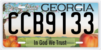 GA license plate CCB9133