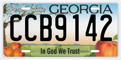 GA license plate CCB9142