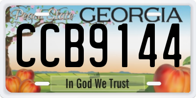 GA license plate CCB9144