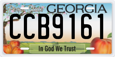 GA license plate CCB9161