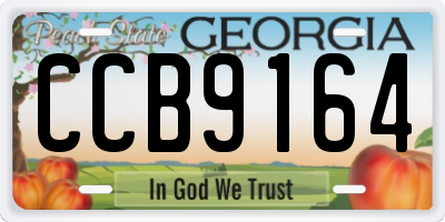 GA license plate CCB9164