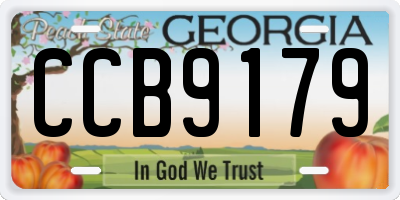 GA license plate CCB9179