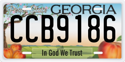 GA license plate CCB9186