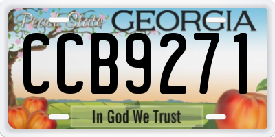 GA license plate CCB9271