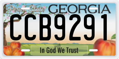 GA license plate CCB9291