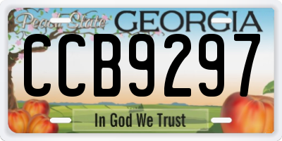 GA license plate CCB9297