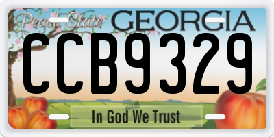 GA license plate CCB9329