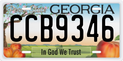 GA license plate CCB9346
