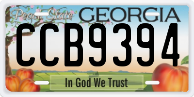 GA license plate CCB9394