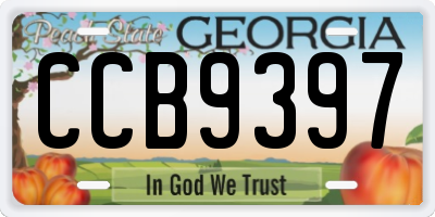 GA license plate CCB9397