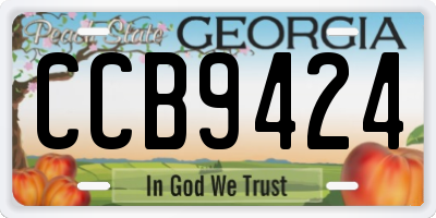GA license plate CCB9424
