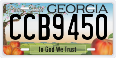 GA license plate CCB9450