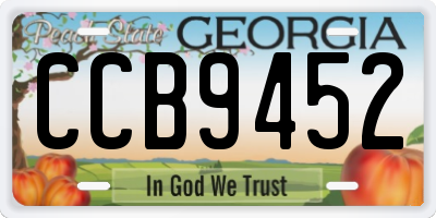 GA license plate CCB9452
