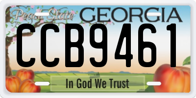 GA license plate CCB9461