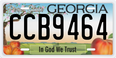 GA license plate CCB9464