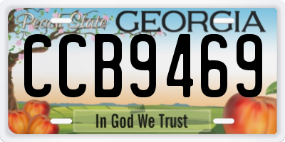 GA license plate CCB9469