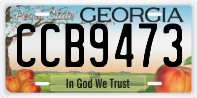GA license plate CCB9473