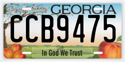 GA license plate CCB9475