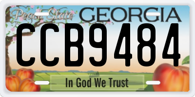 GA license plate CCB9484
