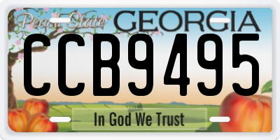 GA license plate CCB9495