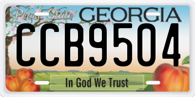 GA license plate CCB9504