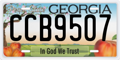 GA license plate CCB9507