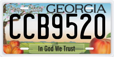 GA license plate CCB9520