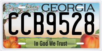 GA license plate CCB9528