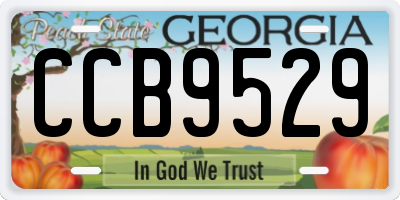 GA license plate CCB9529