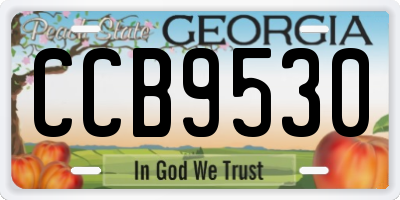 GA license plate CCB9530