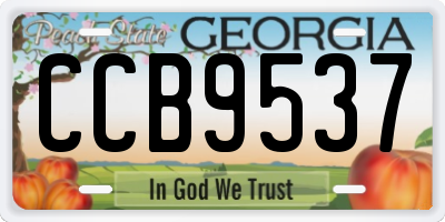 GA license plate CCB9537