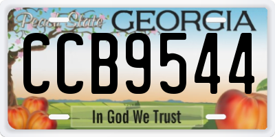 GA license plate CCB9544