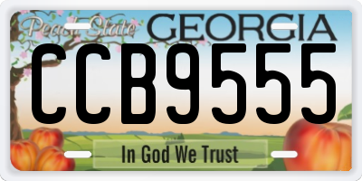 GA license plate CCB9555