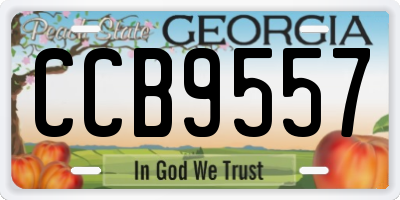 GA license plate CCB9557