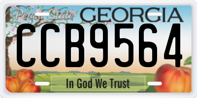 GA license plate CCB9564