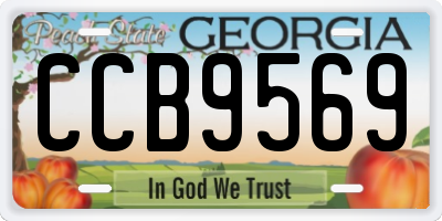 GA license plate CCB9569