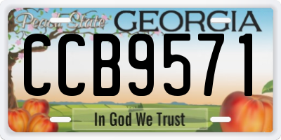 GA license plate CCB9571