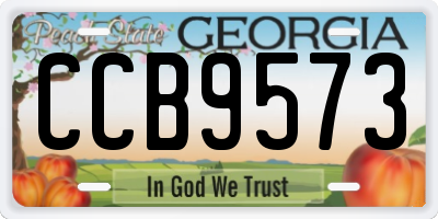 GA license plate CCB9573