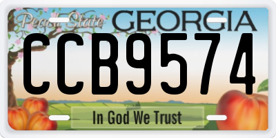 GA license plate CCB9574