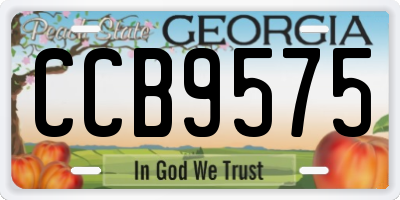 GA license plate CCB9575
