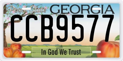 GA license plate CCB9577