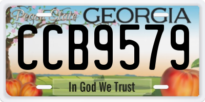 GA license plate CCB9579
