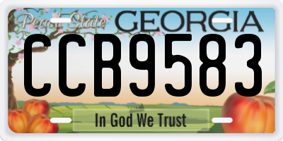 GA license plate CCB9583