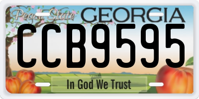 GA license plate CCB9595