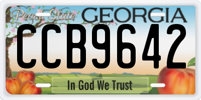 GA license plate CCB9642